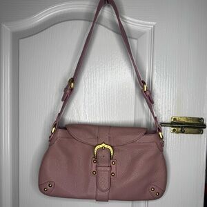 Dooney & Burke Pink Pebbled Leather Shoulder Bag
